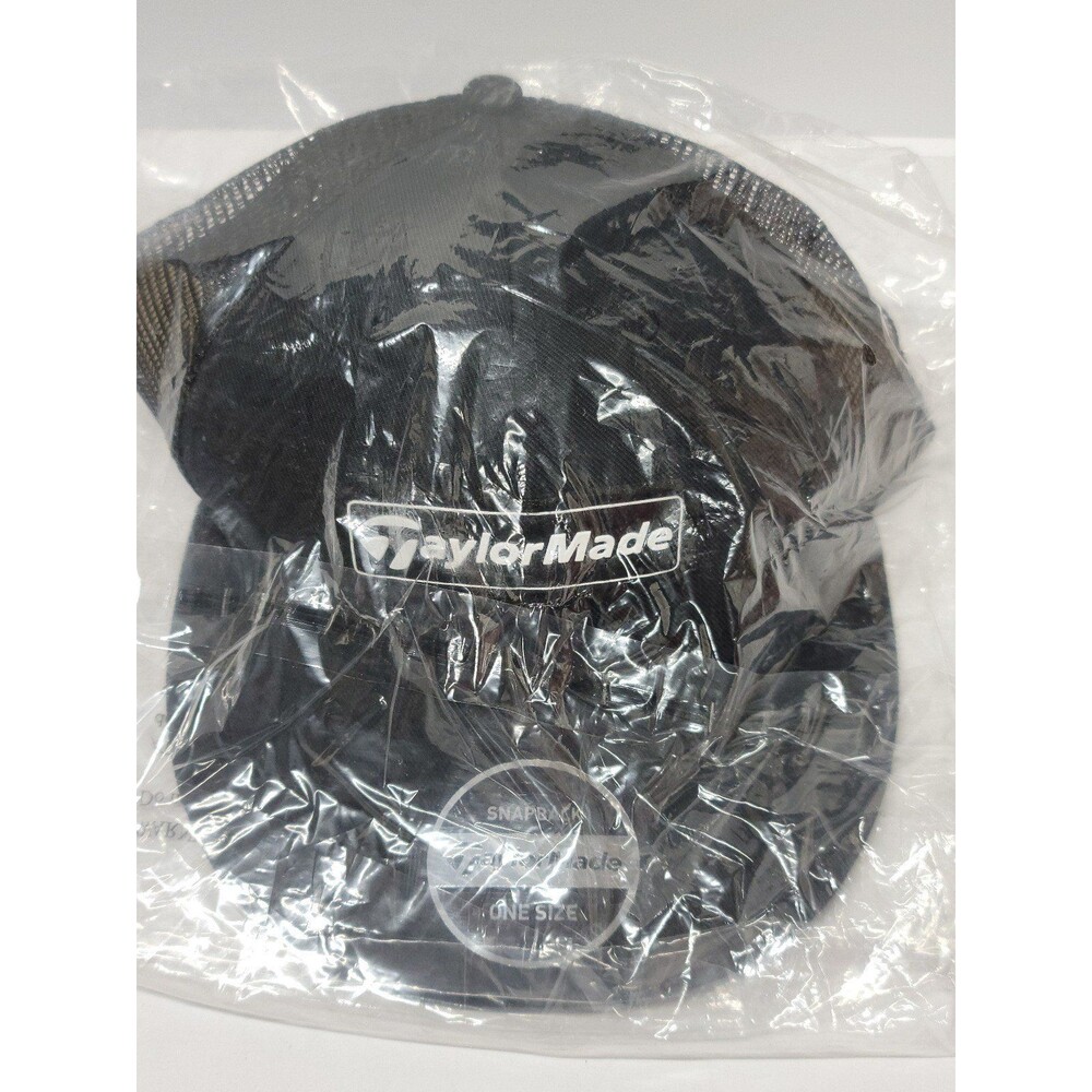 TaylorMade Golf Men's Lifestyle Cage Patch Logo Hat SNAP BACK CHARCOAL/BLACK